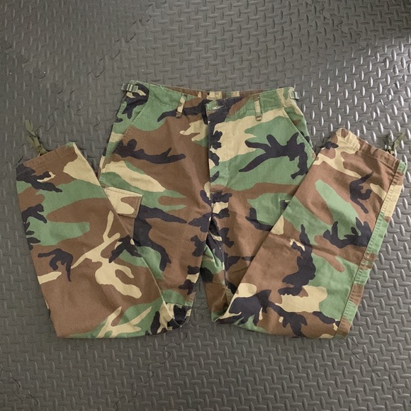MENS CARGO PANTS VINTAGE CAMO HEAVY WEIGHT SIZE 32 - Picture 12 of 12